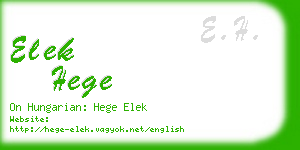 elek hege business card